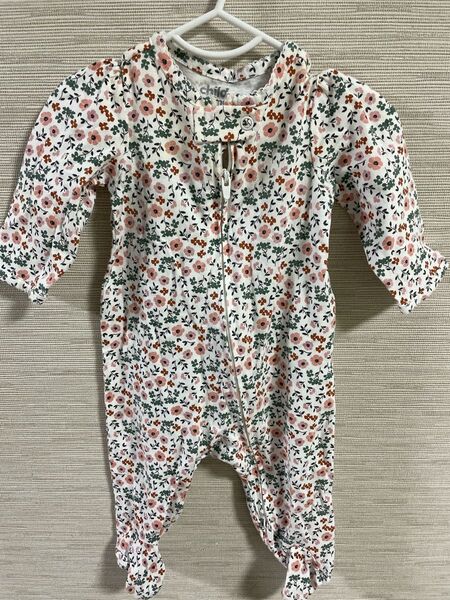 カバーオール ロンパース 子供服 ベビー オールインワン 花柄 0〜3ヶ月