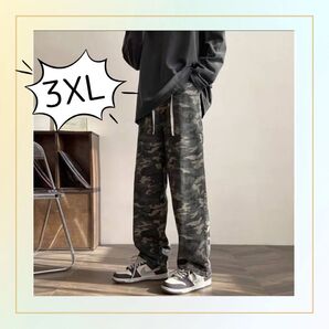 3XL 大人気!メンズ カモフラ柄 イージー 迷彩パンツ 韓国 おしゃれ ゆったり カーゴパンツ
