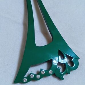 緑色 ストーン付きかんざし 浅草Komach Hairで購入