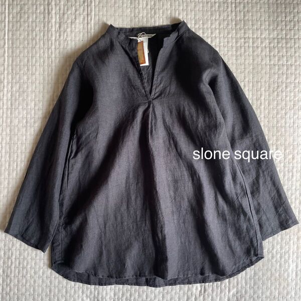 Slone square スロンスクエア リネンシャツ 東炊き染め