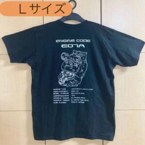 【サイズL ブラック】E07Aエンジンイラスト オリジナルTシャツ (BEAT PP1) (送料無料)