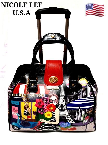【先着即決限定特別価格!】希少限定☆ NICOLE LEE 2way ボストン 旅行バッグ キャリーバッグ スーツケース 入手困難