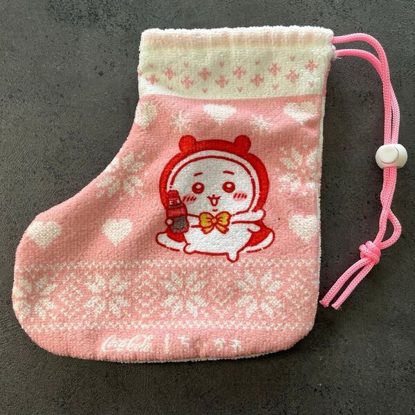 ちいかわ 巾着 ポーチクリスマスソックス コカコーラ
