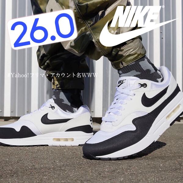 【新品26cm】NIKE|W AIR MAX 1|エアマックス1|ホワイト/サミットホワイト/ブラック "パンダ"