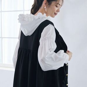 新品タグ付きO.S.Kフリルブラウス ボリューム袖 シャーリング