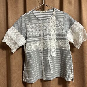 as know as de base 半袖ボーダー カットソー alphabet