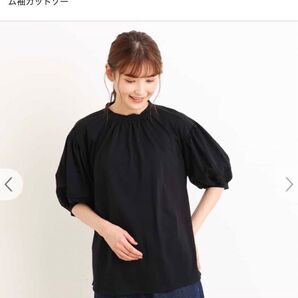 avv レディース ハシゴレース 半袖 レースふんわり袖ブラウス 黒 M 新品未使用品 ひんやりCOOLタッチ