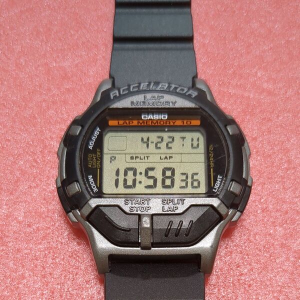 CASIO ACCELERATOR LAP MEMORY 10 デジタル腕時計