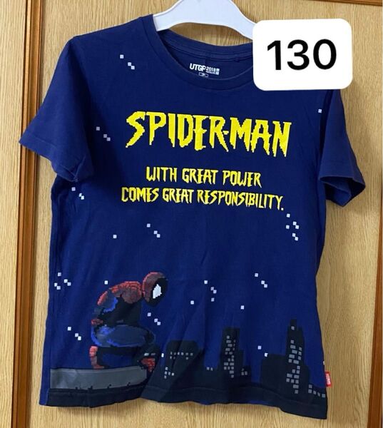 UNIQLO UT◆MARVEL スパイダーマン 半袖Tシャツ(130cm)ドット絵