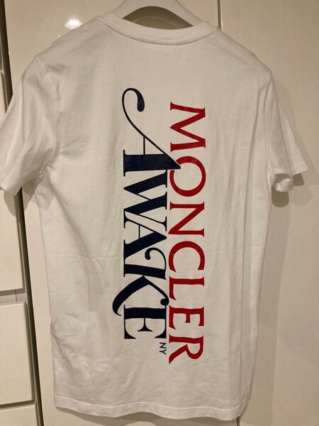 激安 美品】サイズS モンクレール 半袖Tシャツ ホワイト AWAKE