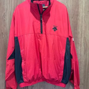 DESCENTE ハーフジップ プルオーバー ウィンドブレーカー クラシックデザイン M相当