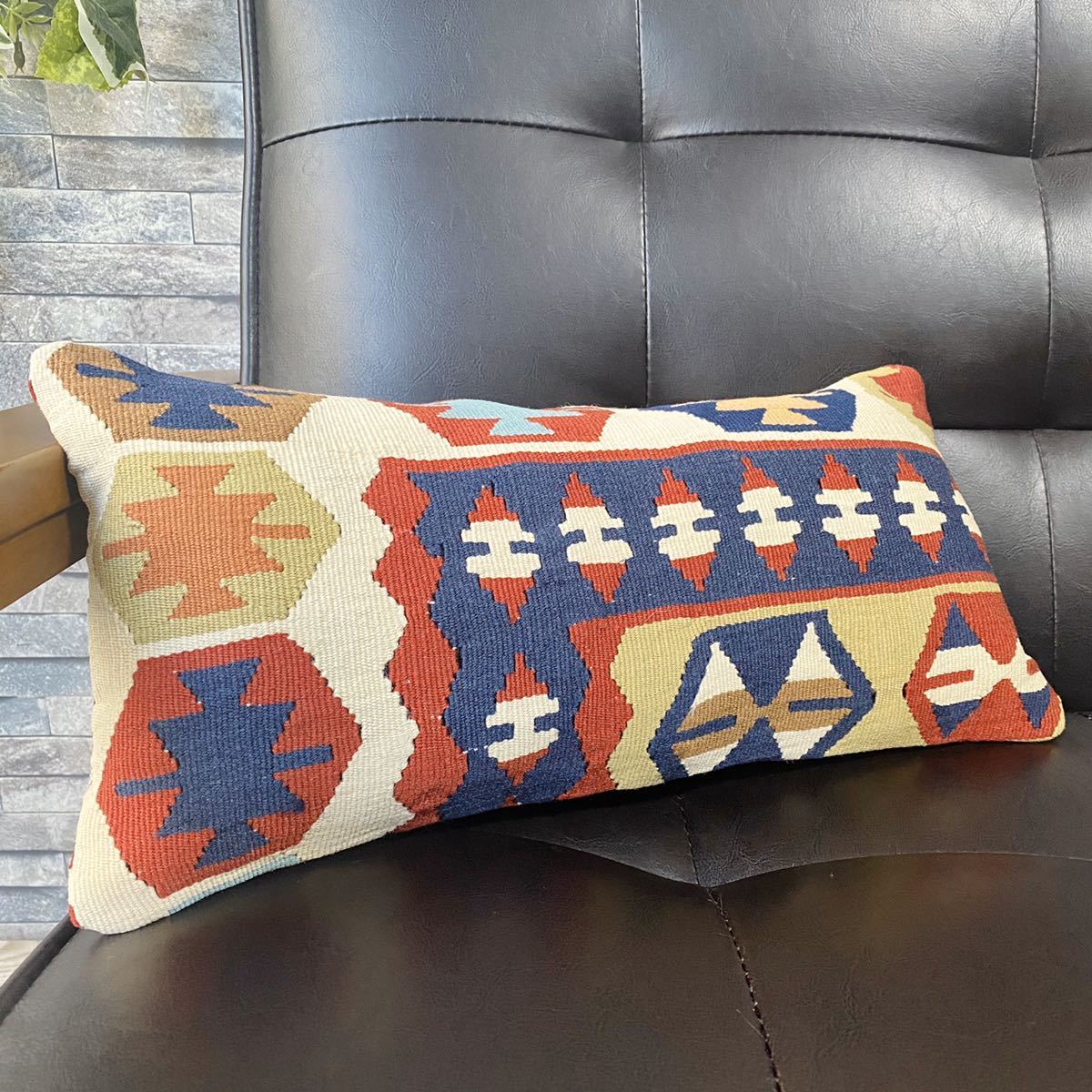 Чехол на подушку из турецкого ковра GS011 Kilim Old Kilim Handmade Antique Наволочка Наволочка Турецкие товары Прямоугольная, мебель, интерьер, Аксессуары для интерьера, Чехол на подушку