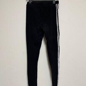 レギンス 黒 白ライン レディース サイドライン入り ヨガ ピラティス テニス ウェア ジムウェア レギンスポージング