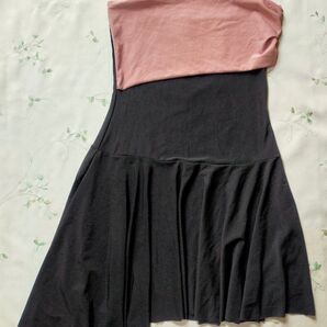 ワンピース キャミソール ピンクブラック M