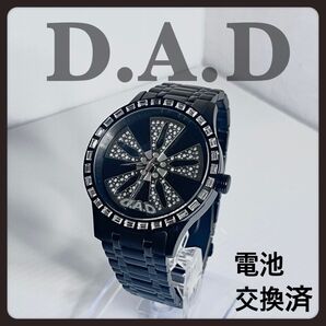 【美品・正規品】 DAD 時計 メンズ 腕時計 おしゃれ 社会人 ブラック