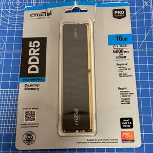 Crucial DDR5 pro デスクトップメモリ 16GBx1枚 DDR5-6000