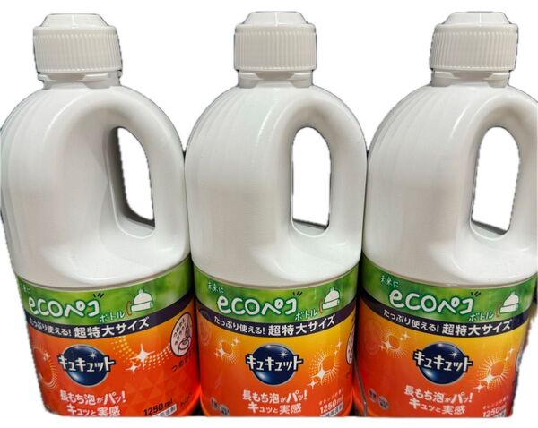 キュキュット オレンジの香り 食器用洗剤 詰替用 1250ml×3本