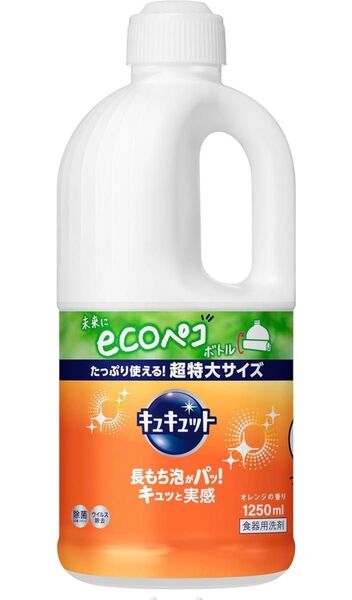 キュキュット オレンジの香り 食器用洗剤 詰替用 1250ml