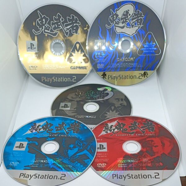 【PS2】中古 ソフト まとめ セット ジャンク 鬼武者 1 + 2 + 3 + 新