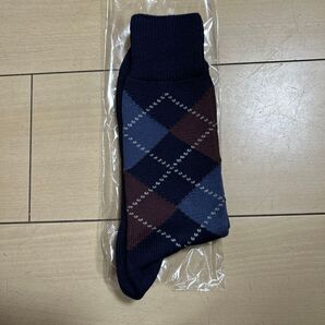 アーガイル柄ソックス ネイビー 新品未使用 25〜27cm
