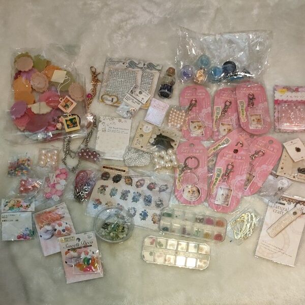 ハンドメイド素材 まとめ売り レジン、デコ、ネイル、ハンドメイドに