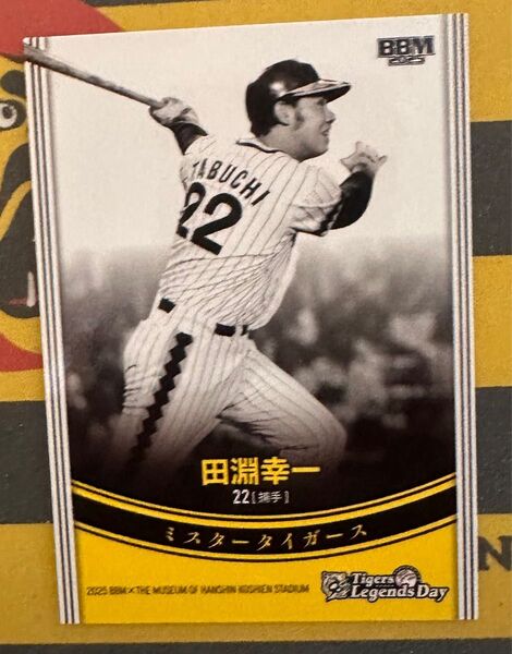 阪神甲子園球場 甲子園歴史館限定 阪神タイガース田淵幸一 #22 記念カード