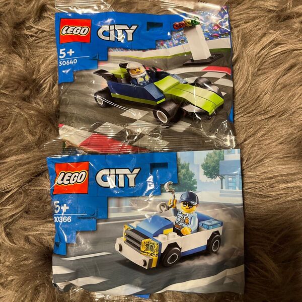 レゴ ミニキット 2点セット 30366 30640 シティ ポリスカー レーシングカー レースカー