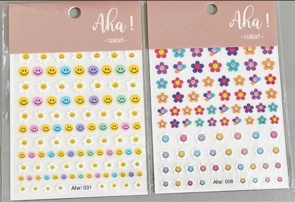 ニコちゃんマーク にこちゃん フラワー ネイルシール ネイルステッカー ネイルパーツ 平成レトロ 懐かしい 可愛い