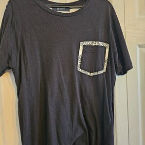 nano universe Tシャツ メンズ 黒 ポケット