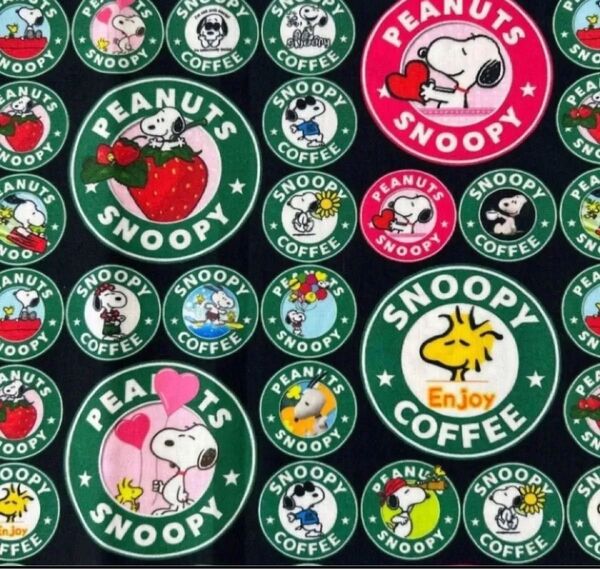 スヌーピープリント生地⑲ PEANUTS☆SNOOPY 約70×100cmサイズ