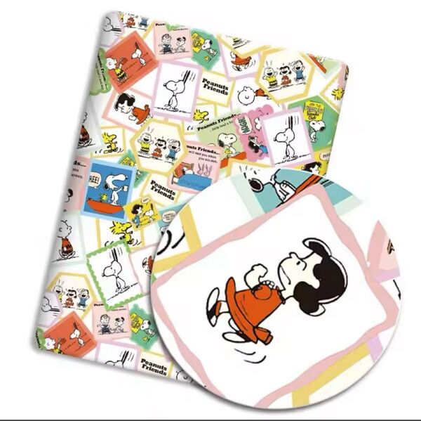 スヌーピープリント生地27 PEANUTS☆SNOOPY 約70×100cmサイズ