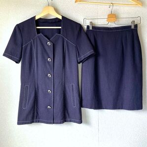 美品 Courreges クレージュ ヴィンテージ 半袖サマースーツ ジャケット スカート