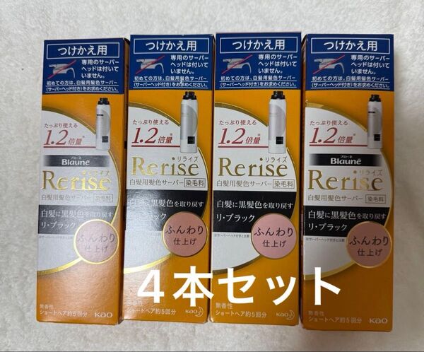 リライズ 白髪用髪色サーバー リ・ブラック ふんわり仕上げ つけかえ用 190g 4個セット