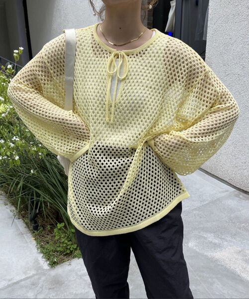 nemne store 2wayスキッパーメッシュプルオーバー