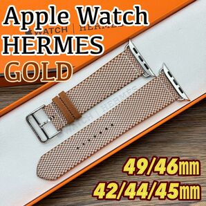 2515 Apple Watch エルメス トワルH ゴールド ジャンピング