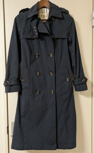 Barbour トレンチコート 紺 ネイビー
