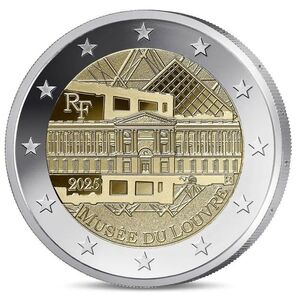 2025 フランス ルーブル美術館 2 ユーロ プルーフ 白銅貨
