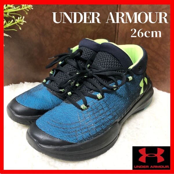 ☆大人気/マルチカラー!【UNDER ARMOUR】アンダーアーマー バスケットボール シューズ スニーカー 26cm ブラック