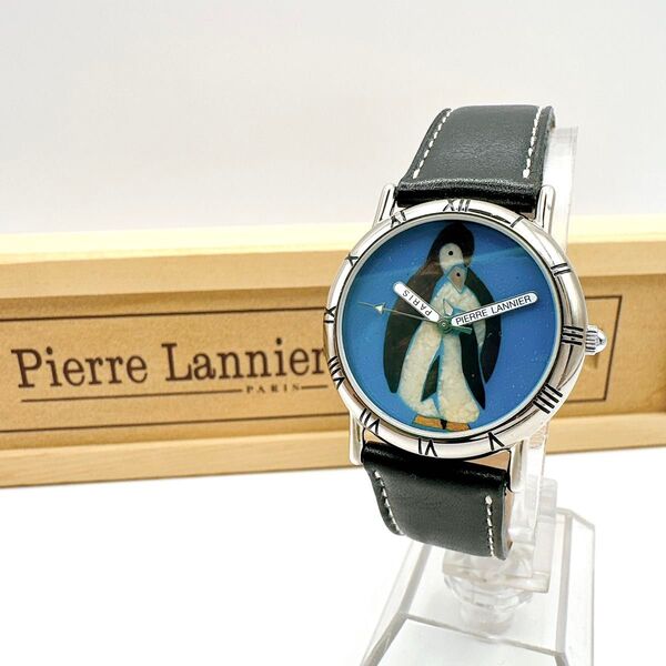 美品 希少 Pierre Lannier ピエールラニエ 腕時計 親子ペンギン クォーツ 箱付き