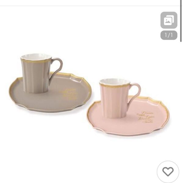 アペックスハート 食器 セット マグカップ プレート付き 磁器製 アフタヌーンティーセット DEUXMERCI ペアマグ