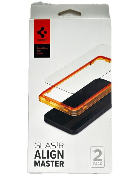 ⑥シュピゲン Spigen ALIGN MASTER 全面保護 ガラスフィルム iPhone14Pro用 ガイド枠付き 2枚入り