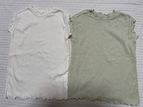 韓国子供服 aosta ハート ノースリーブ XL 100cm