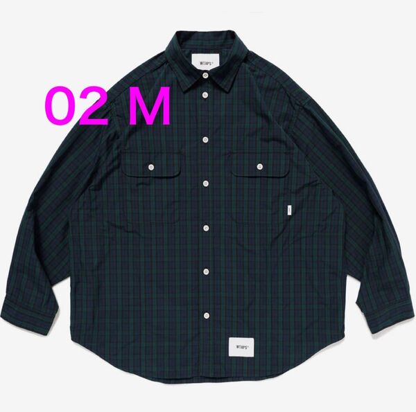 WTAPS Wcpo 01 LS Cotton. Broadcloth. Textile Green