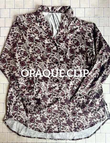 OPAQUE.CLIP オペークドットクリップ 総柄 ブラウス