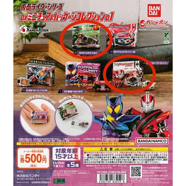 仮面ライダーシリーズ DXミニチュア&パッケージコレクション01