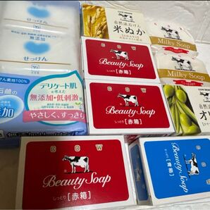 牛乳石鹸。新品未開封11個セットです。カウブランド。新しいのでいい香り。保湿ケア。オリーブ、米ぬか、ミルキィゴールド③