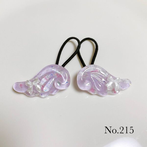ハンドメイド リバティ レジン ヘアゴム