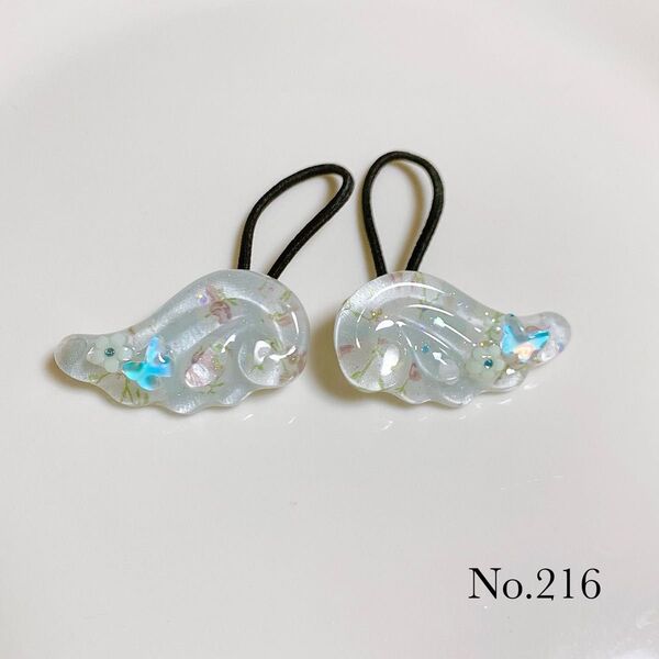 ハンドメイド リバティ レジン ヘアゴム