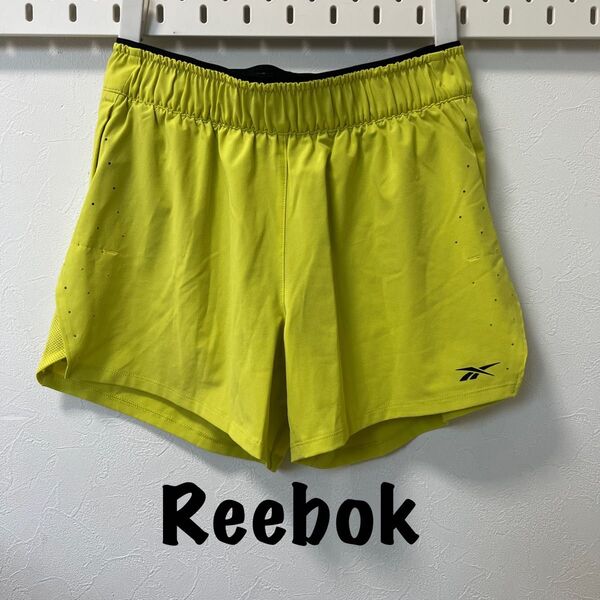 Reebokリーボック ランニングショートパンツ ウォーキング ユナイテッドバイフィットネス イエロー M170 スポーツウェア