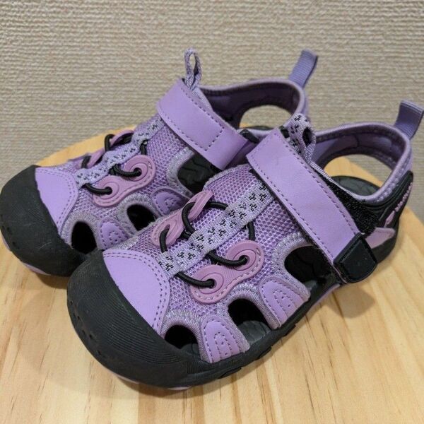 スポーツサンダル ウォーターシューズ 19cm パープル